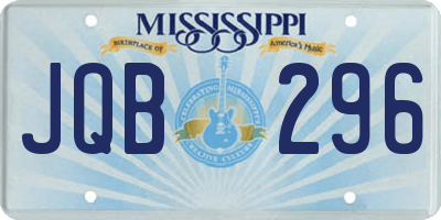 MS license plate JQB296