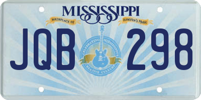 MS license plate JQB298