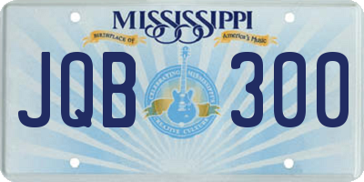 MS license plate JQB300
