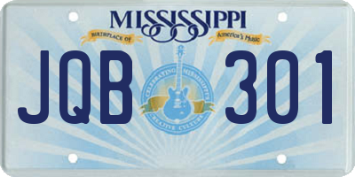 MS license plate JQB301