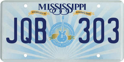 MS license plate JQB303