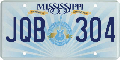 MS license plate JQB304