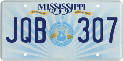MS license plate JQB307