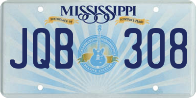 MS license plate JQB308