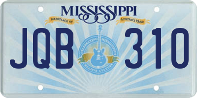 MS license plate JQB310