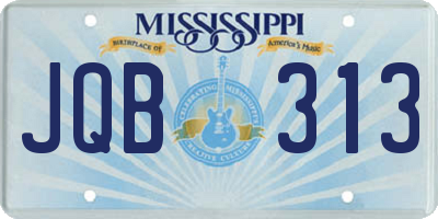 MS license plate JQB313
