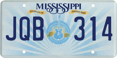 MS license plate JQB314