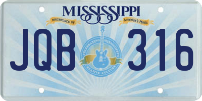 MS license plate JQB316