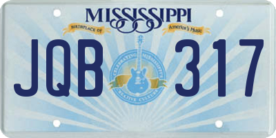 MS license plate JQB317