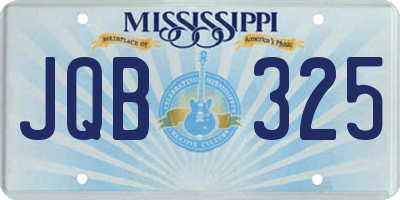 MS license plate JQB325