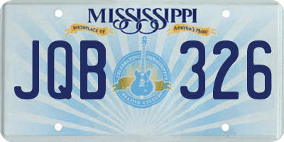 MS license plate JQB326