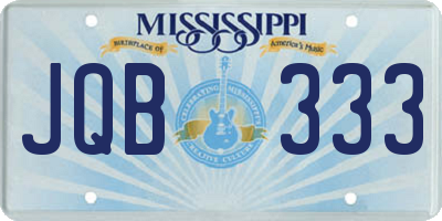 MS license plate JQB333