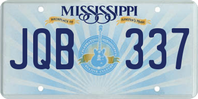 MS license plate JQB337