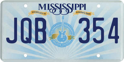 MS license plate JQB354