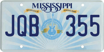 MS license plate JQB355
