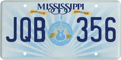 MS license plate JQB356