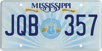MS license plate JQB357