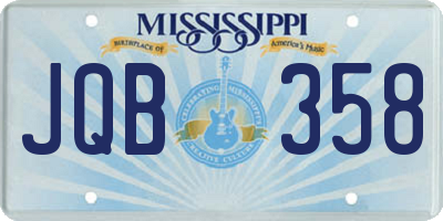 MS license plate JQB358