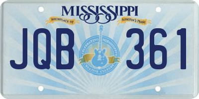 MS license plate JQB361