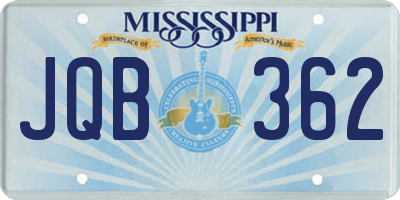 MS license plate JQB362