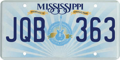 MS license plate JQB363