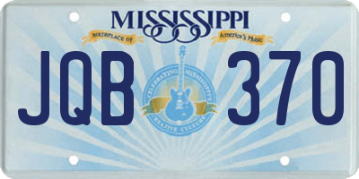 MS license plate JQB370