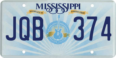 MS license plate JQB374