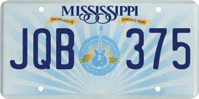 MS license plate JQB375