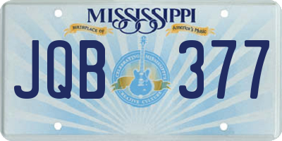 MS license plate JQB377