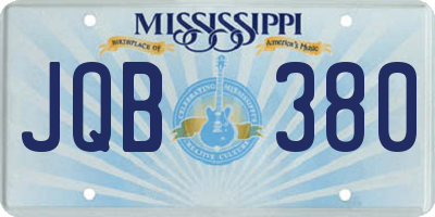 MS license plate JQB380
