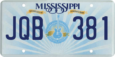 MS license plate JQB381