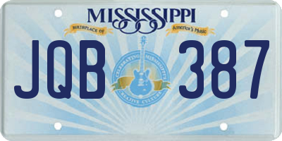 MS license plate JQB387