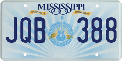 MS license plate JQB388