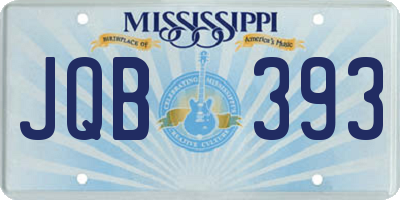 MS license plate JQB393
