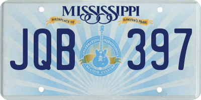 MS license plate JQB397