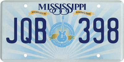 MS license plate JQB398