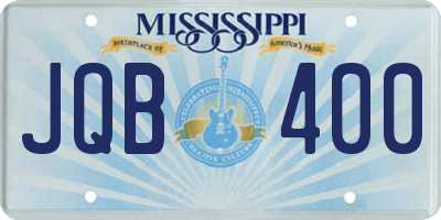 MS license plate JQB400