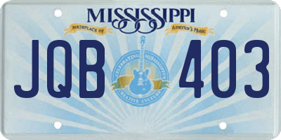 MS license plate JQB403