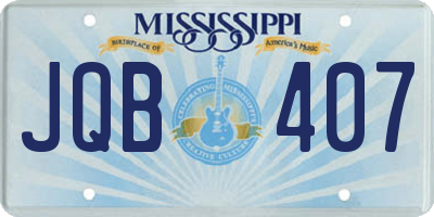 MS license plate JQB407
