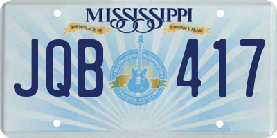 MS license plate JQB417