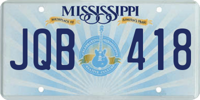 MS license plate JQB418