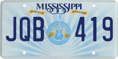 MS license plate JQB419