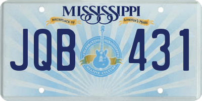 MS license plate JQB431