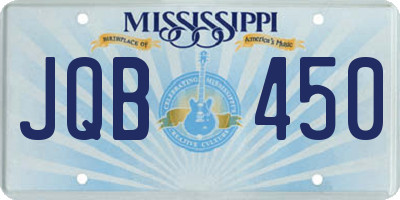 MS license plate JQB450