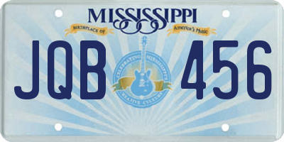 MS license plate JQB456