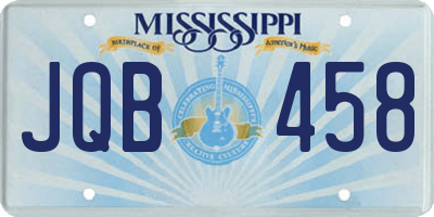 MS license plate JQB458