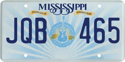 MS license plate JQB465