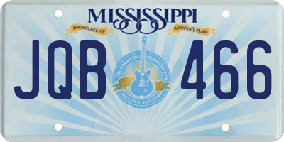 MS license plate JQB466
