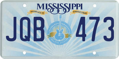 MS license plate JQB473