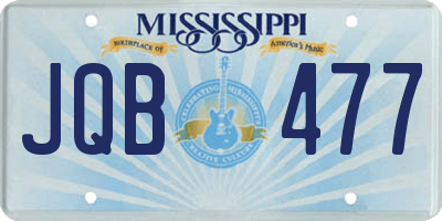 MS license plate JQB477
